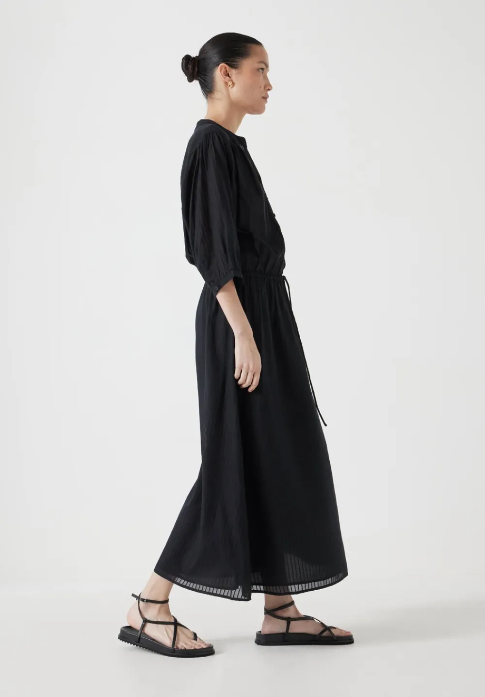 hush Dresses|Lhea Midi Dress Washed Black