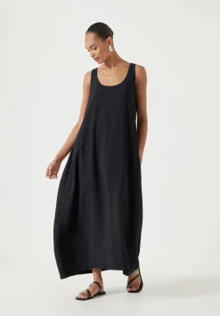 hush Dresses|Liddie Air Flow Barrel Tank Dress Black