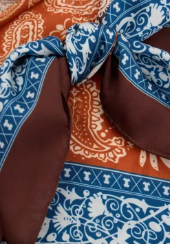 hush Scarves|Lightweight Printed Scarf Brown Mix