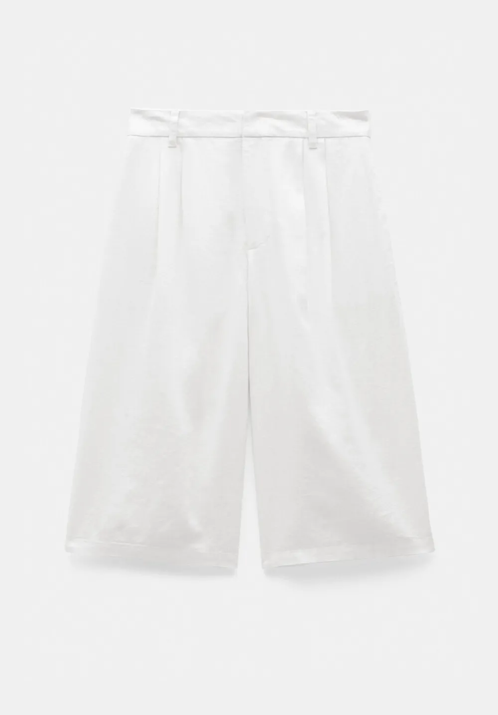hush Shorts|Linen Blend Lya Bermuda Shorts White