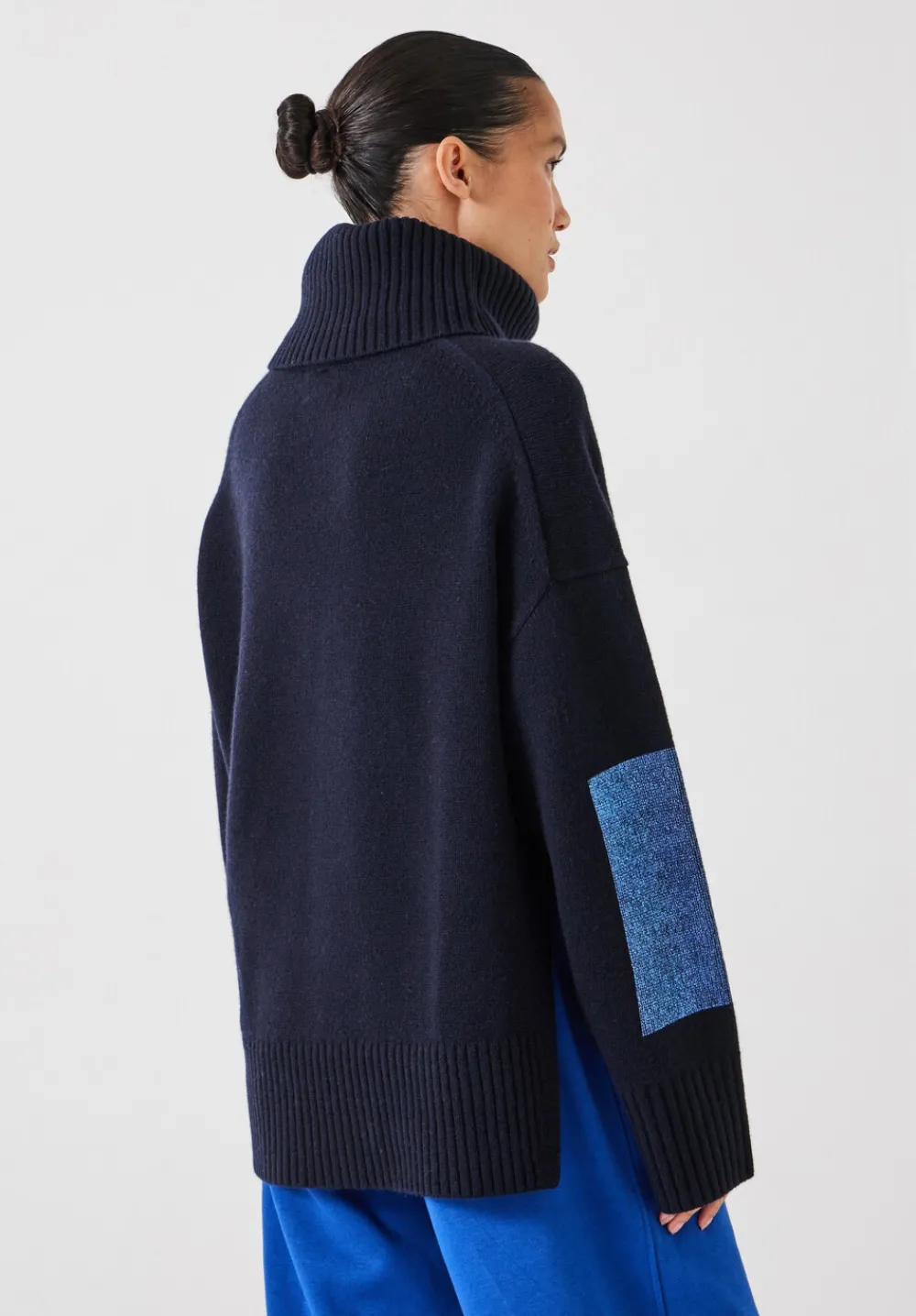 hush Jumpers & Cardigans|Livvy Merino Wool Detachable Roll Neck Jumper Navy