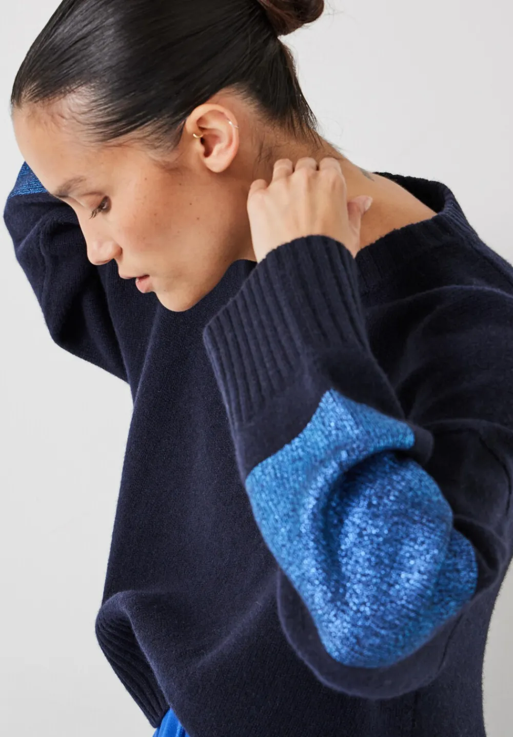 hush Jumpers & Cardigans|Livvy Merino Wool Detachable Roll Neck Jumper Navy