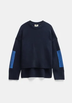 hush Jumpers & Cardigans|Livvy Merino Wool Detachable Roll Neck Jumper Navy