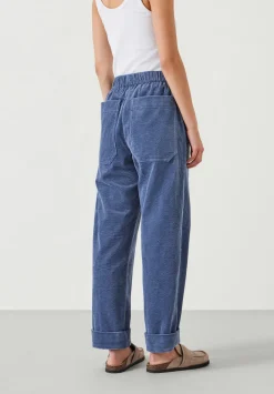 hush Joggers & Leggings|Trousers|Liza Cord Joggers Mid Blue