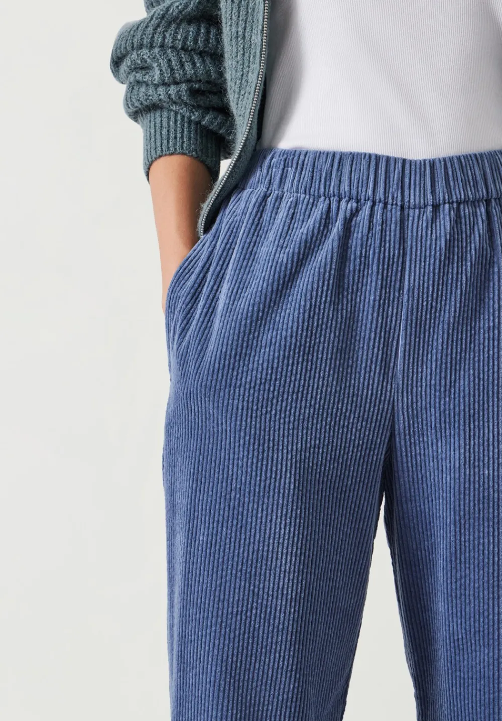 hush Joggers & Leggings|Trousers|Liza Cord Joggers Mid Blue