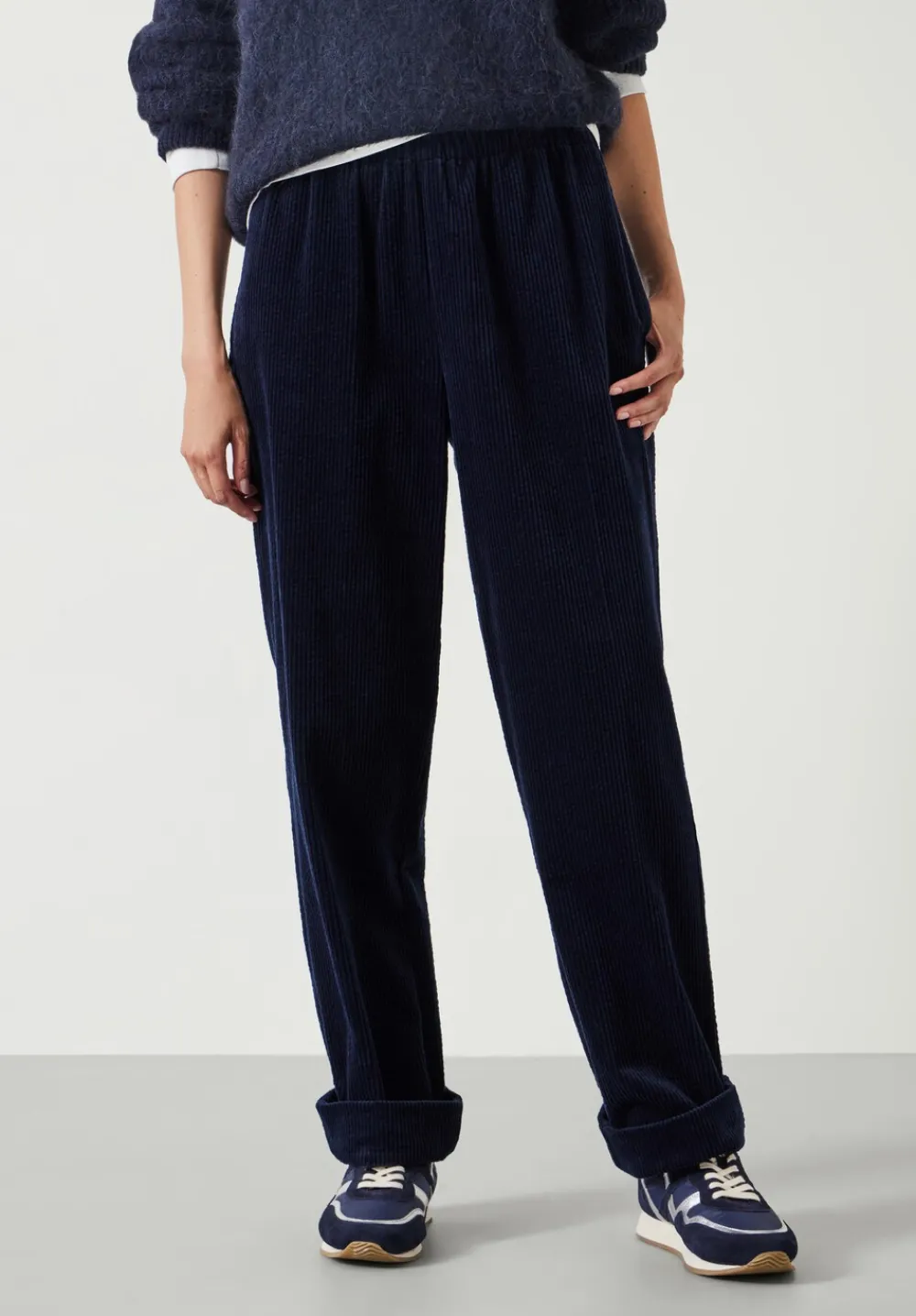 hush Joggers & Leggings|Trousers|Liza Cord Joggers Navy