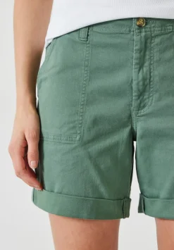 hush Shorts|Long Chino Shorts Washed Green