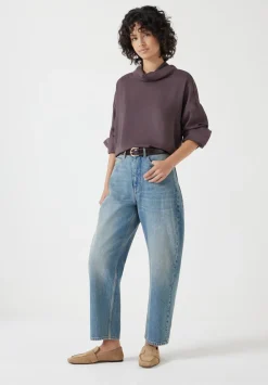 hush Tops & T-Shirts|Shirts & Blouses|Long Sleeve Cowl Neck Top Raisin Brown