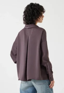 hush Tops & T-Shirts|Shirts & Blouses|Long Sleeve Cowl Neck Top Raisin Brown
