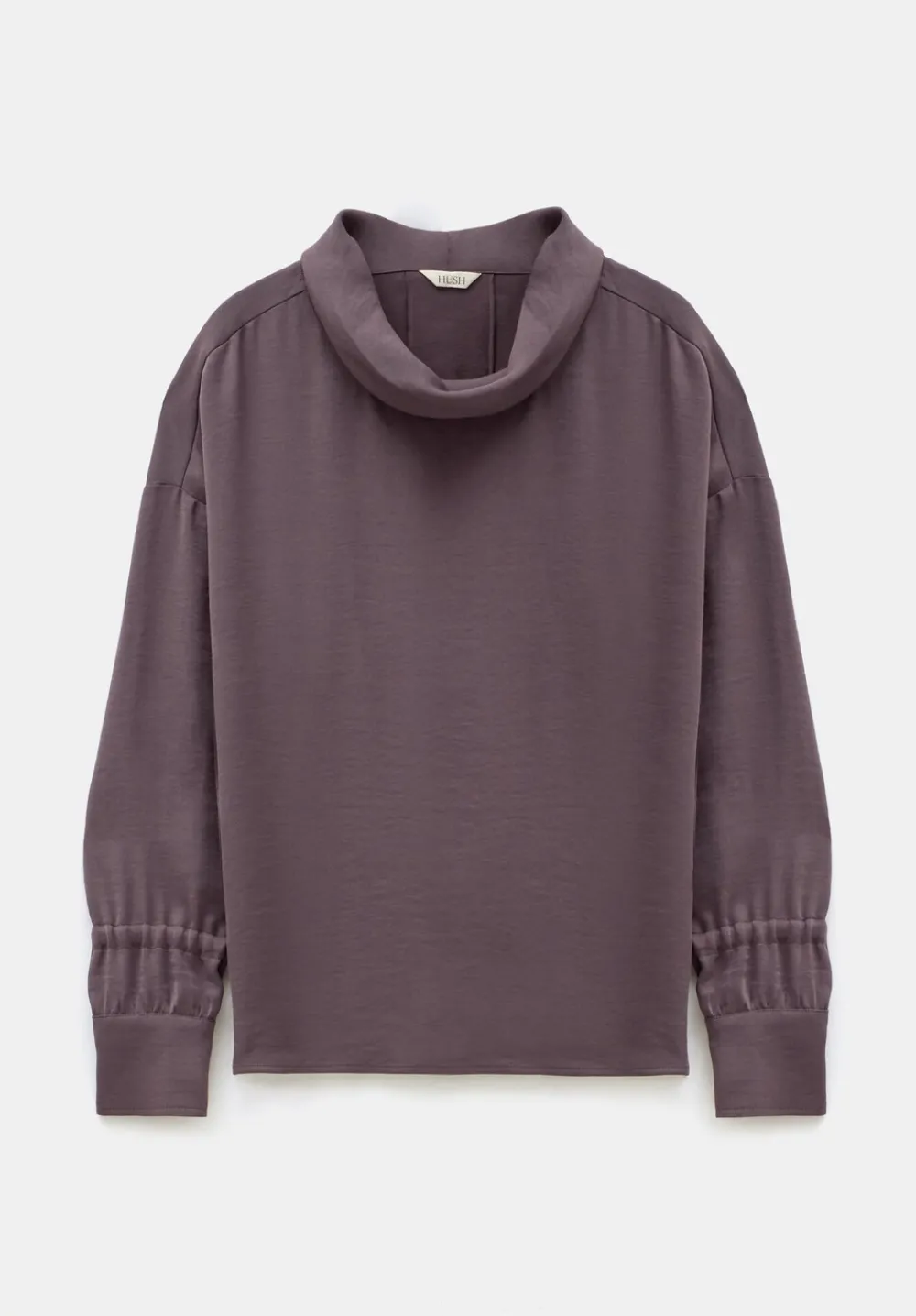 hush Tops & T-Shirts|Shirts & Blouses|Long Sleeve Cowl Neck Top Raisin Brown