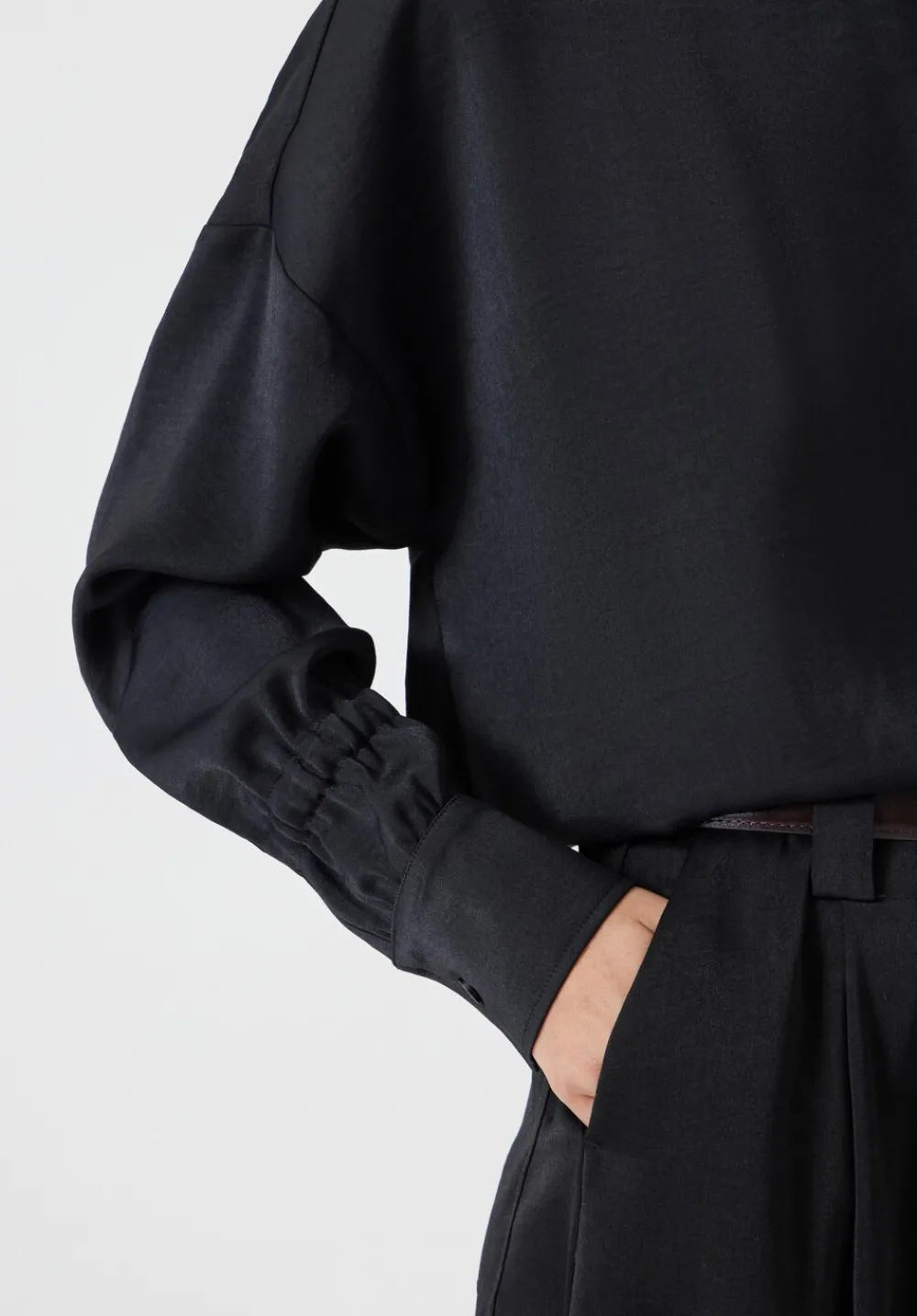 hush Shirts & Blouses|Tops & T-Shirts|Long Sleeve Cowl Neck Top Black