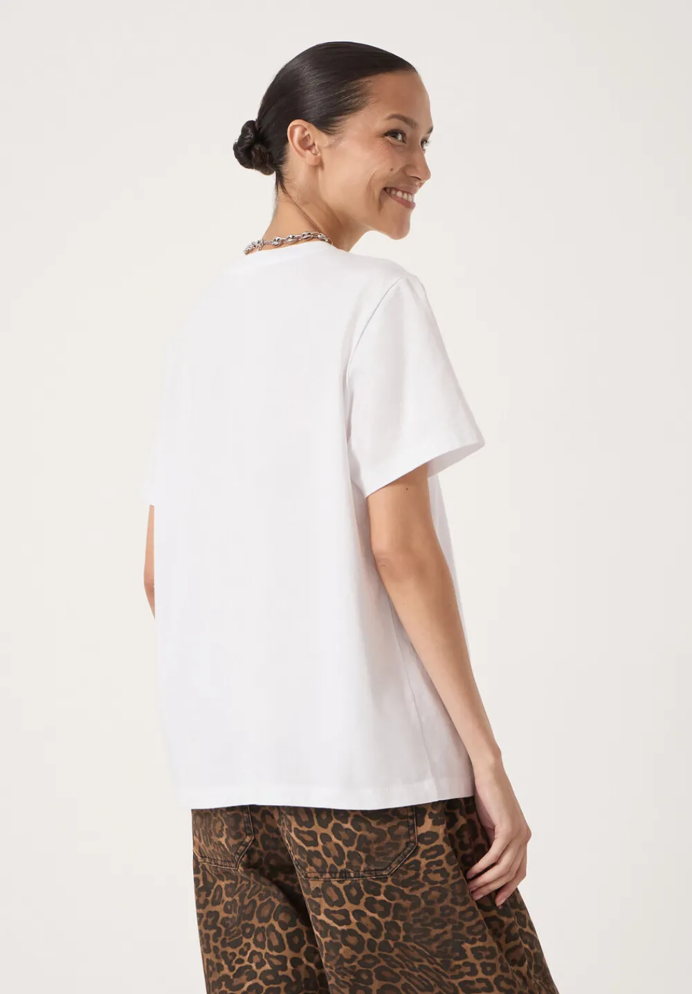 hush Tops & T-Shirts|Long Story Short Slogan T-Shirt Ecru White