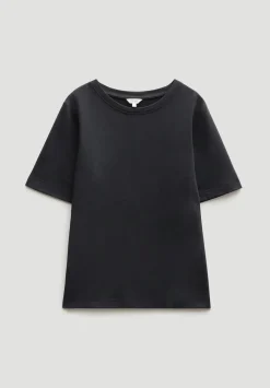hush Tops & T-Shirts|Loopback Regular T-Shirt Black