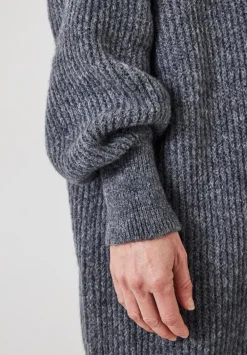 hush Jumpers & Cardigans|Loretta Longline Fluffy Cardigan With Alpaca Charcoal Marl