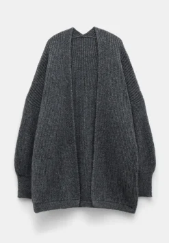 hush Jumpers & Cardigans|Loretta Longline Fluffy Cardigan With Alpaca Charcoal Marl