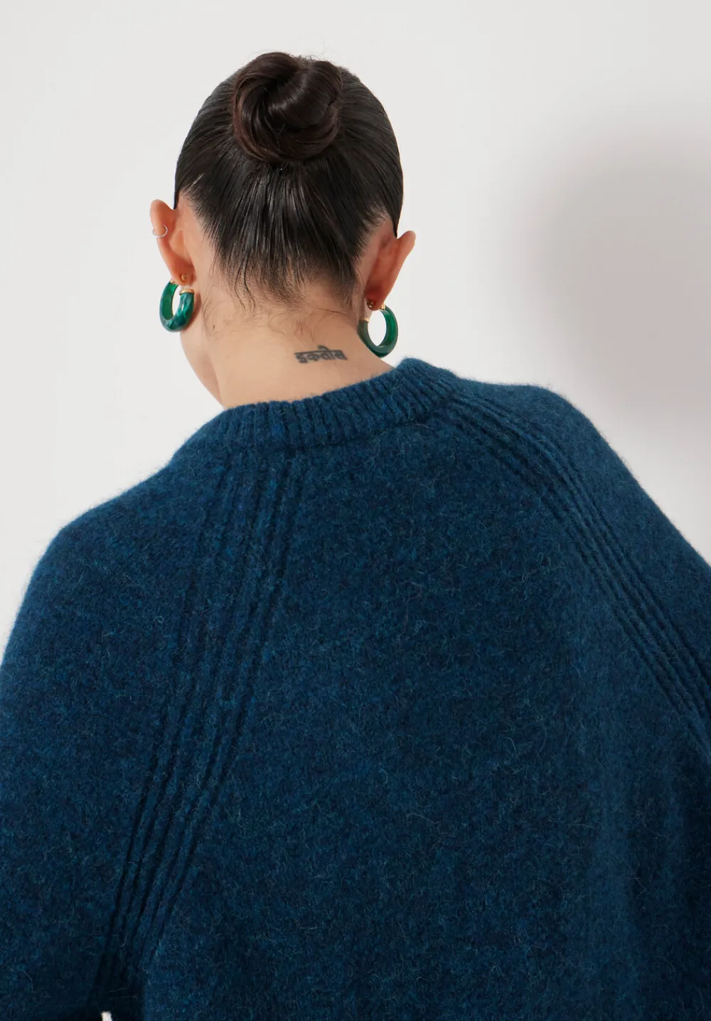 hush Jumpers & Cardigans|Lorna Relaxed Wool Blend Jumper Teal Blue