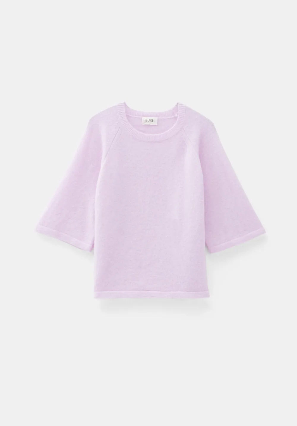 hush Tops & T-Shirts|Jumpers & Cardigans|Lucia Knitted Crew Neck T-shirt Soft Lilac