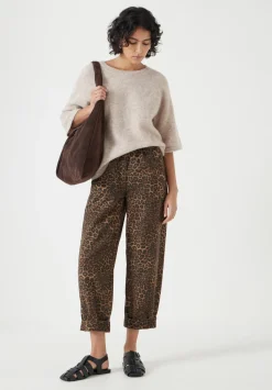 hush Tops & T-Shirts|Jumpers & Cardigans|Lucia Knitted Crew Neck T-shirt Oatmeal