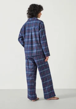 hush Pyjamas & Nightwear|Luella Brushed Cotton Check Pyjamas Navy Mix Check
