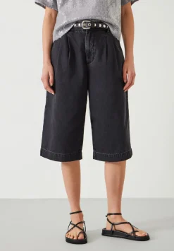 hush Shorts|Jeans|Lya Cropped Denim Bermuda Shorts Washed Black