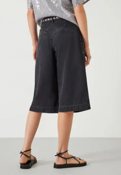 hush Shorts|Jeans|Lya Cropped Denim Bermuda Shorts Washed Black