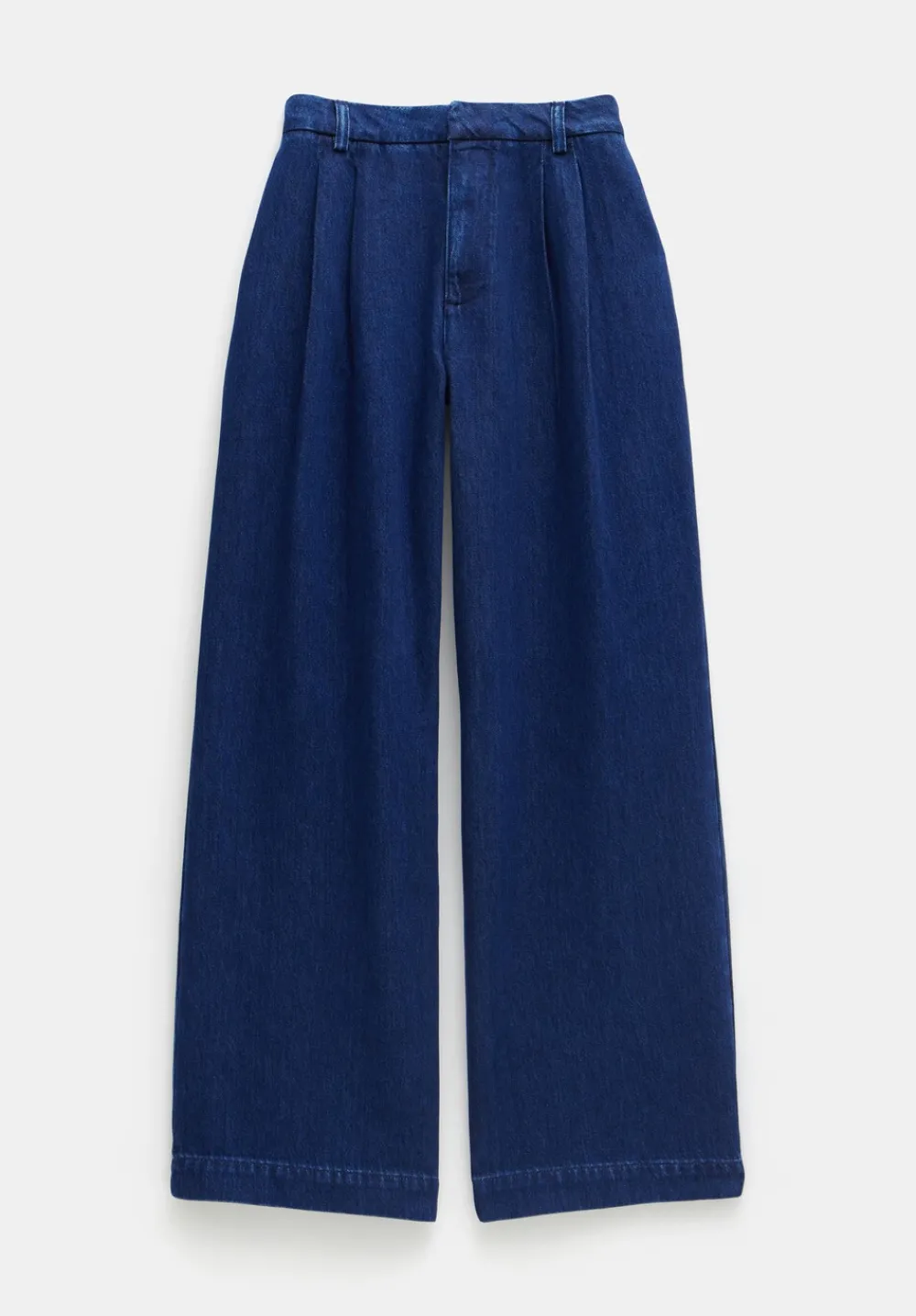 hush Jeans|Trousers|Lya Pleated Wide Leg Jeans Indigo Rinse Wash