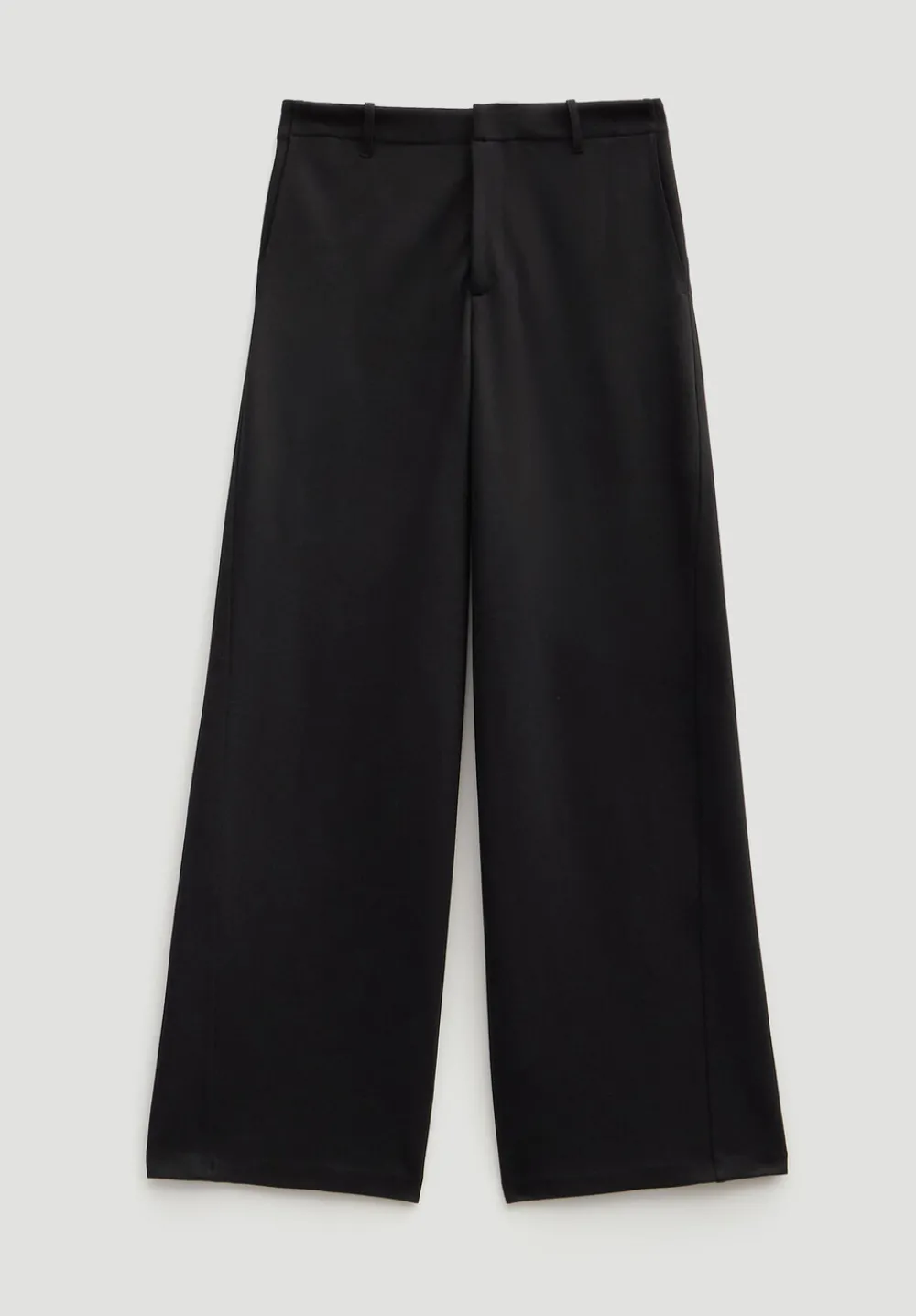 hush Trousers|Lya Wool Blend Wide Leg Trousers Black