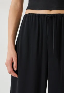 hush Trousers|Lyra Oversized Tie Waist Trousers Black