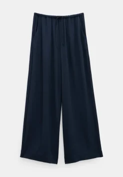 hush Trousers|Lyra Oversized Tie Waist Trousers Deep Navy