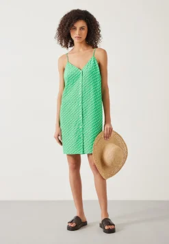 hush Dresses|Madden Mini Slip Dress Geo Star Green