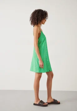 hush Dresses|Madden Mini Slip Dress Geo Star Green