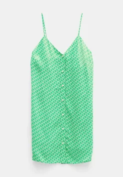 hush Dresses|Madden Mini Slip Dress Geo Star Green