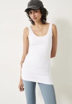 hush Tops & T-Shirts|Marcy Long Line Tank Bright white