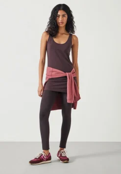 hush Tops & T-Shirts|Marcy Long Line Tank Chocolate brown