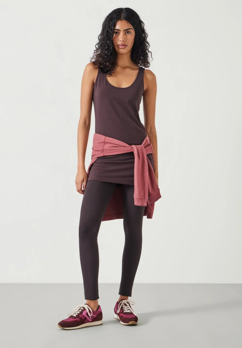 hush Tops & T-Shirts|Marcy Long Line Tank Chocolate brown