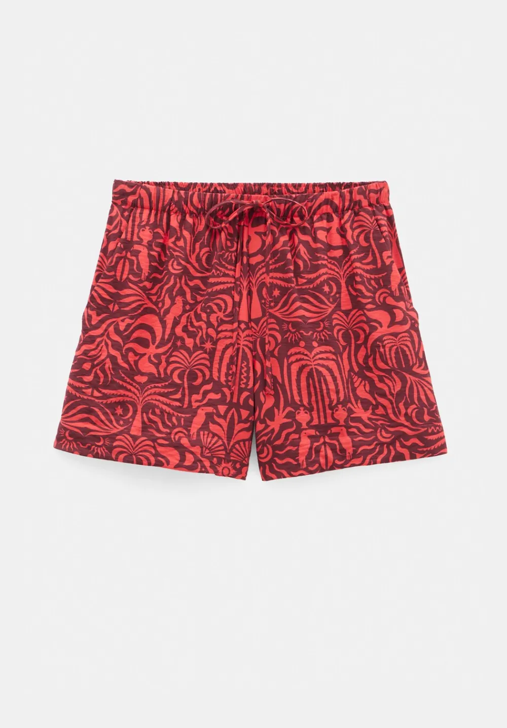 hush Shorts|Margot Air Flow Pull On Shorts Port & Red Lotus