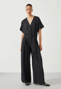 hush Jumpsuits|Marie Pleat Jumpsuit Black