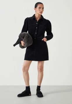 hush Dresses|Mariella Cord Mini Dress Black