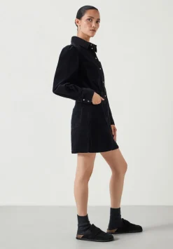 hush Dresses|Mariella Cord Mini Dress Black