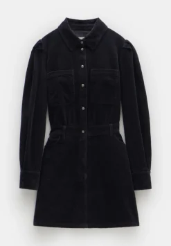 hush Dresses|Mariella Cord Mini Dress Black