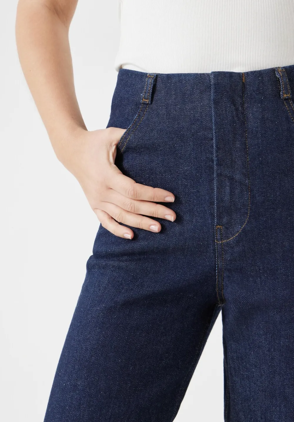 hush Jeans|Marla Cropped Jean Blue Rinse Wash