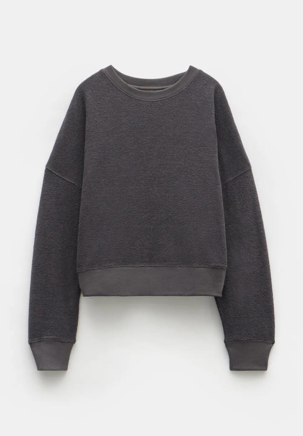 hush Sweatshirts & Hoodies|Marley Textured Sweatshirt Washed Grey