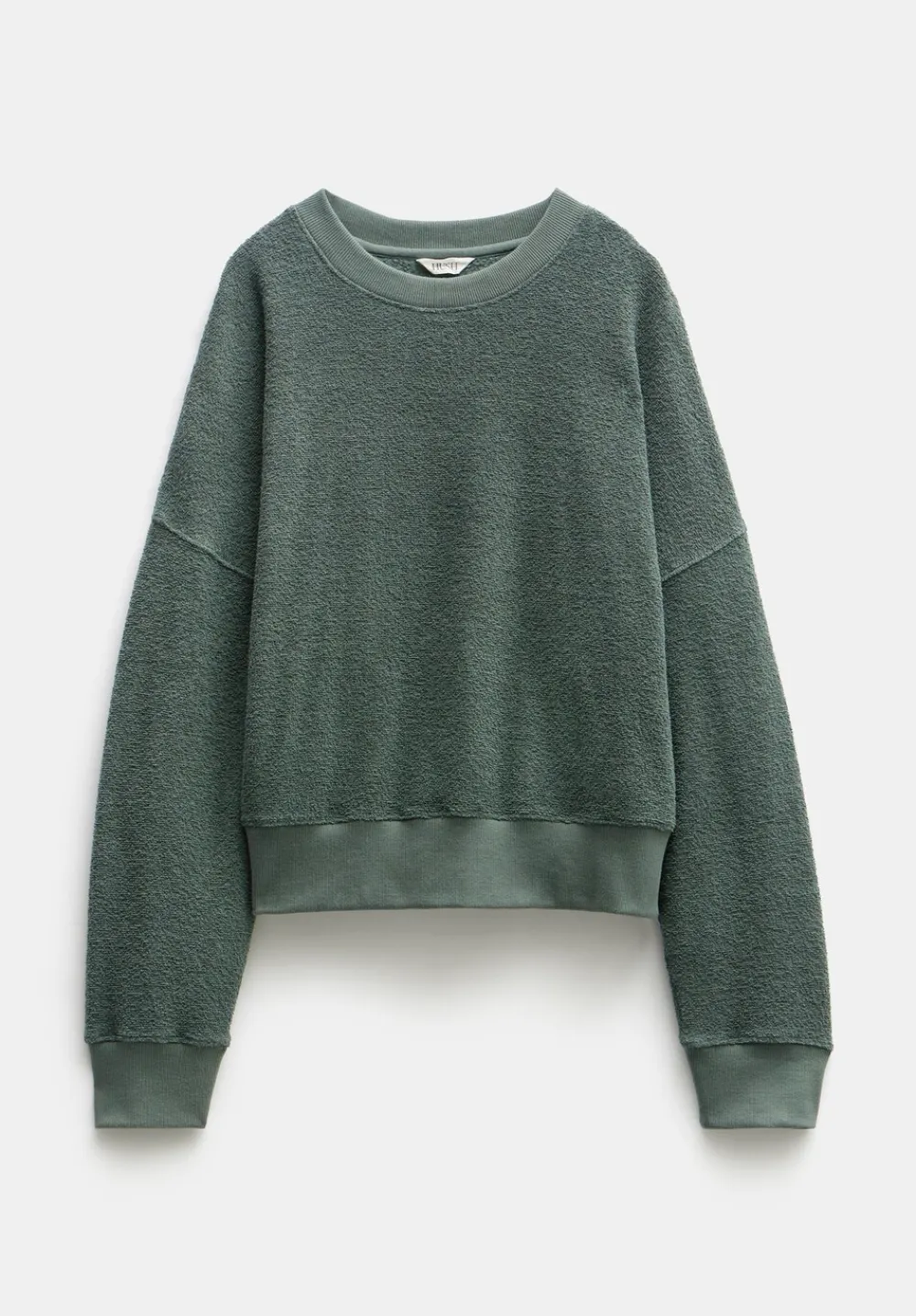 hush Sweatshirts & Hoodies|Marley Textured Sweatshirt Khaki Green