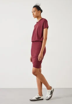 hush Dresses|Marlie Jersey Mini Dress Dark Burgundy