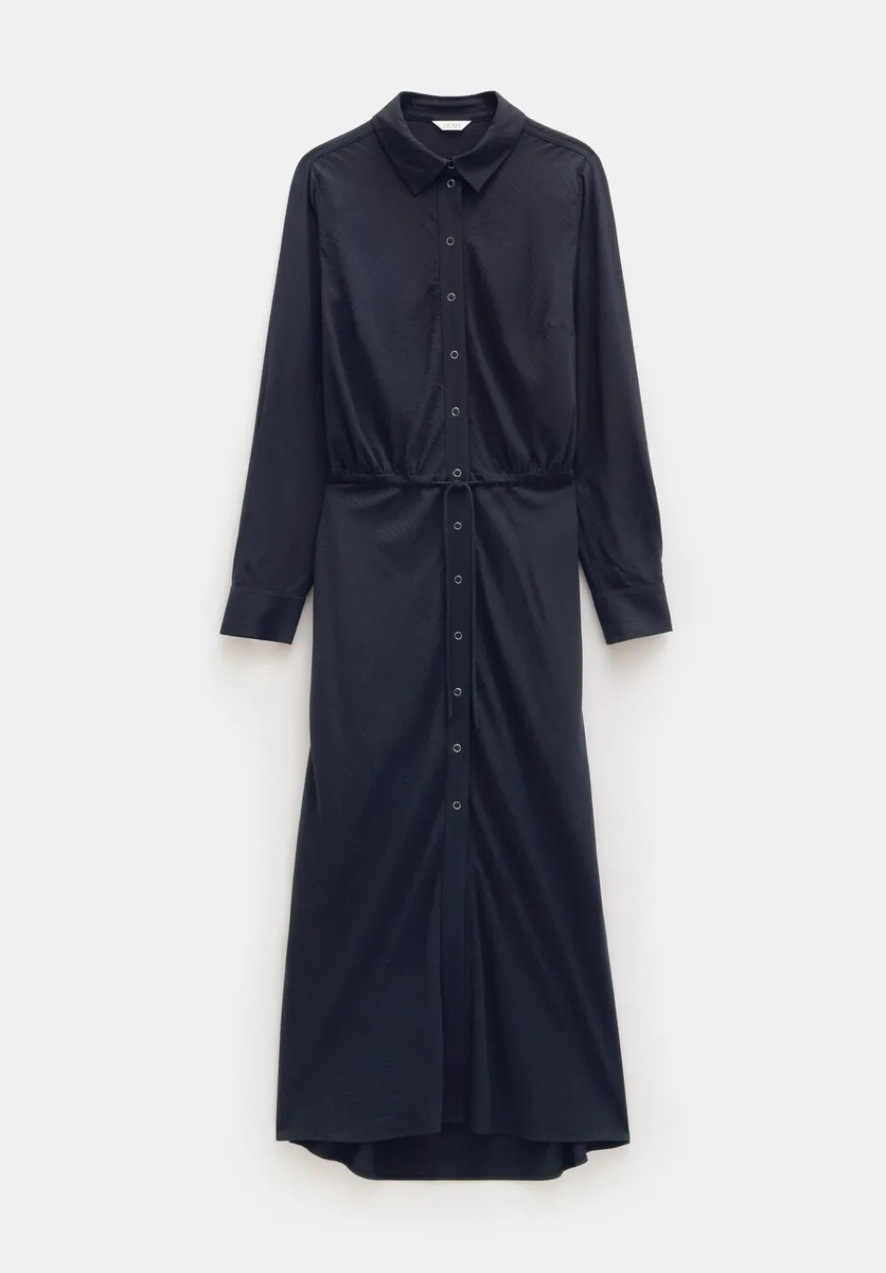 hush Dresses|Martina Pinstripe Midi Dress Washed Black