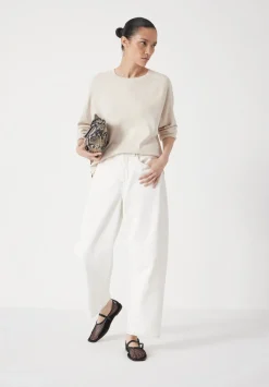 hush Tops & T-Shirts|Matilda Cotton Raglan Top Ecru