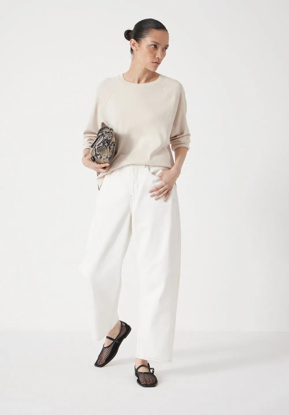 hush Tops & T-Shirts|Matilda Cotton Raglan Top Ecru