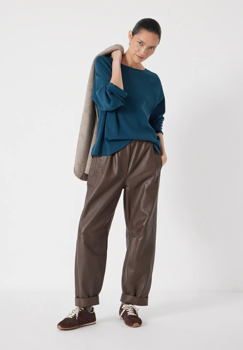 hush Tops & T-Shirts|Matilda Cotton Raglan Top Teal Blue