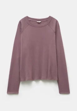 hush Tops & T-Shirts|Matilda Cotton Raglan Top Light Brown
