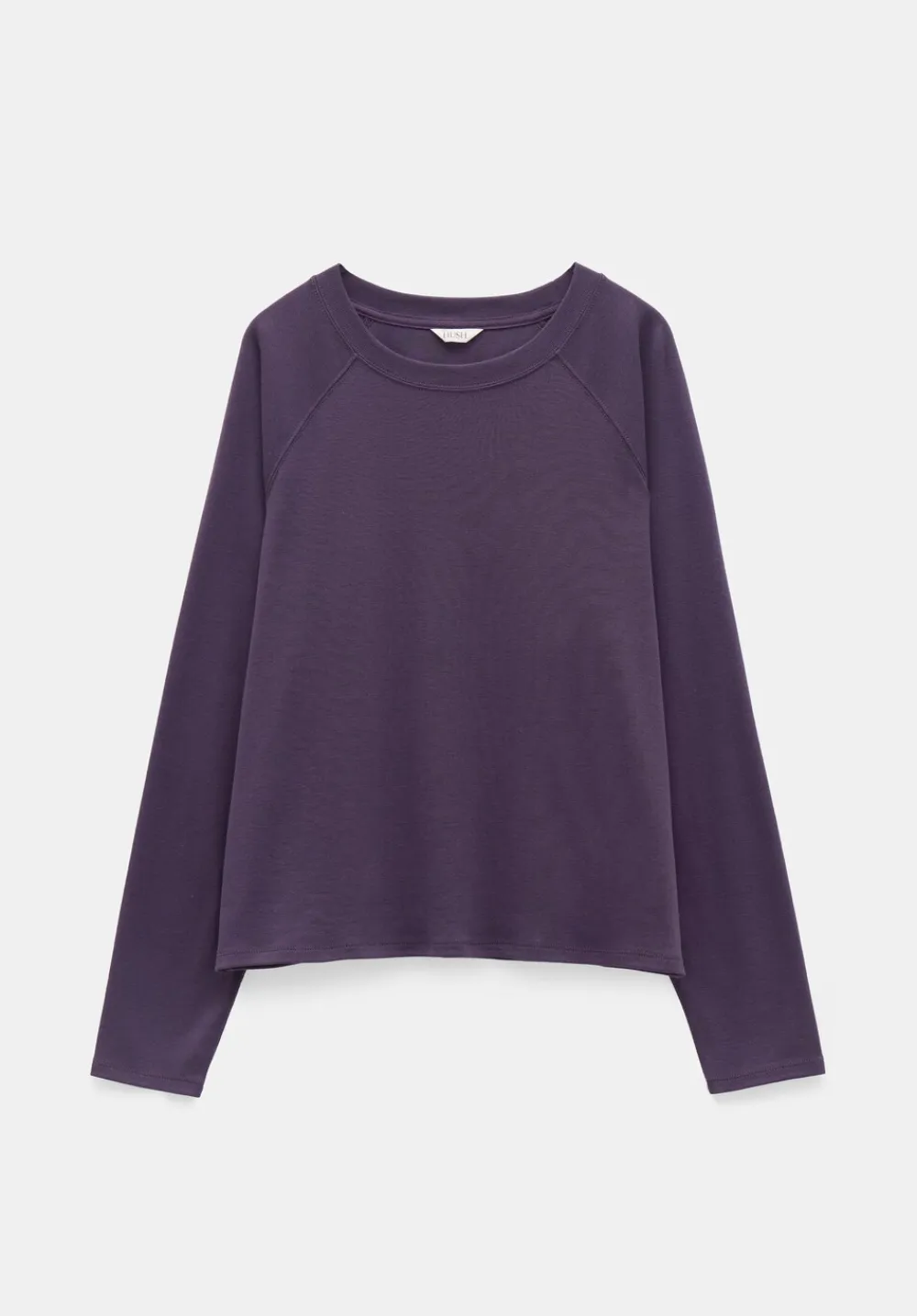 hush Tops & T-Shirts|Matilda Cotton Raglan Top Dark Purple